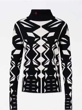 Perfect Moment Geo Merino Wool Turtleneck